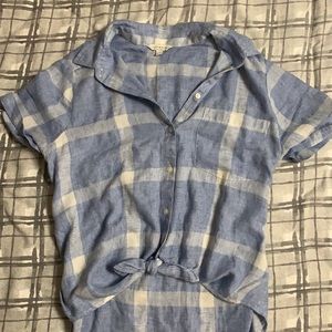 Lucky Brand Button Down Shirt Tied at the Bottom